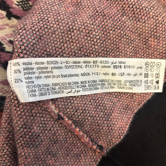 Zara Size M Floral Jacquard Knit Cardigan Sweater and Leggings Set - Picture 9 of 12